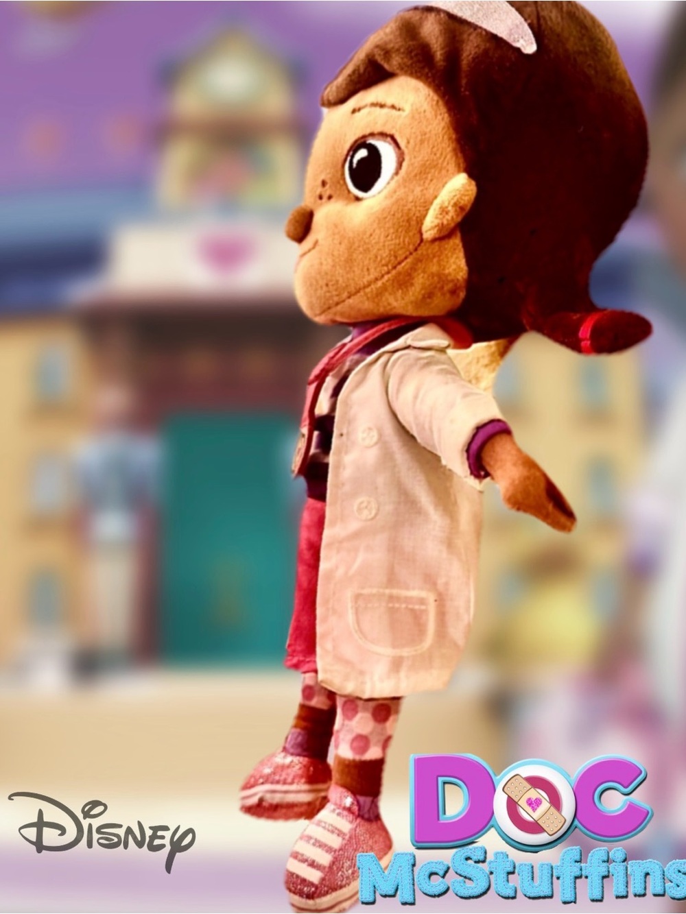 Disney Doc McStuffins Plush Toy - Brown and Pink